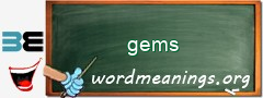 WordMeaning blackboard for gems